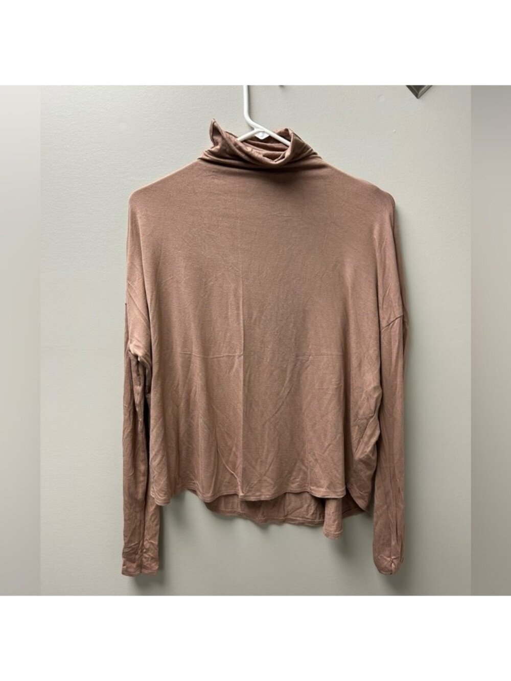 Babaton Brown Turtleneck Long Sleeve Shirt